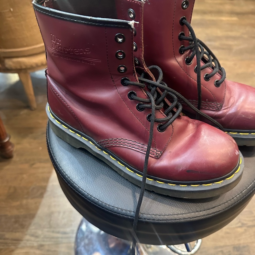 Dr. Martens Cherry Red Lace-Up Boots